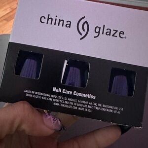 China Glaze Nail polish blue x3